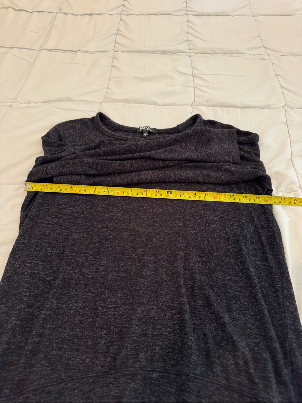 Buffalo David Bitton Charcoal Grey Marled Long Sleeve Crewneck Size M Minimalist - Picture 11 of 12